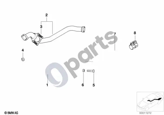 BMW 3 E36 dyzelinio variklio katalizatorius; 1995.12 - ... – schema