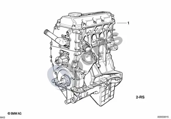 BMW 3 E36 jėgos agregatas (E36 316G) – schema