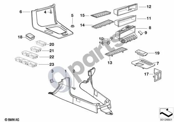 BMW 3 E36 laikymo pertvara (E36 316G) – schema