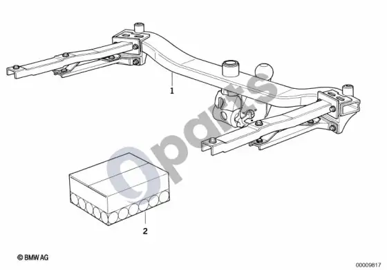 BMW 3 E36 priekabos kablys (E36 316G) – schema