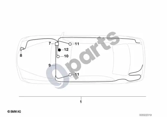 BMW 3 E36 signalizacija (E36 316G) – schema