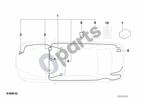 BMW 3 E36 signalizacija (E36 316G) – schema