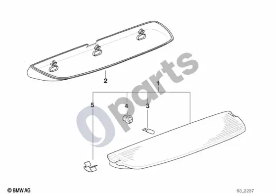 BMW 3 E36 trečiasis stabdymo žibintas (E36 316G) – schema