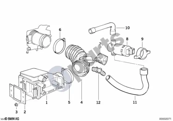 BMW 3 E36 volume air flow sensor – schema