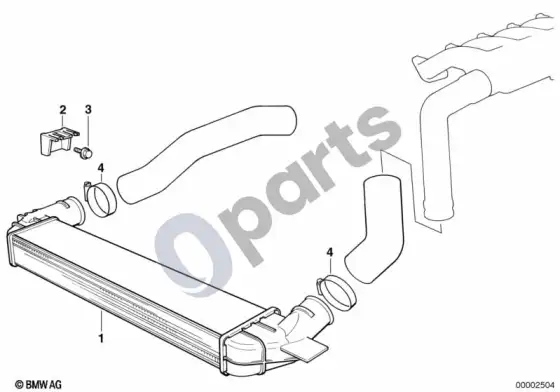 BMW 3 E36 pripučiamo oro aušinimas (E36 318TDS) – schema