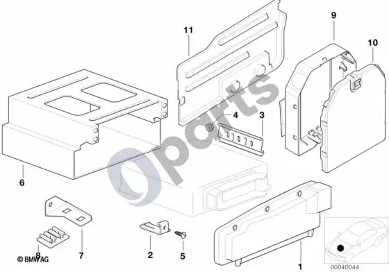 BMW 3 E36 DMC dangtis ir tvirtinimo dalys (E36 323I) – schema
