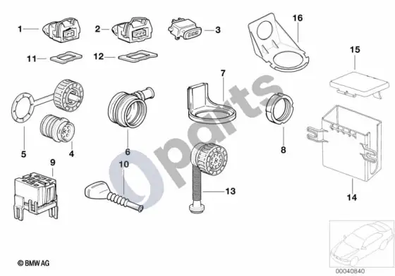 BMW 3 E36 elektros instaliacijos jungtys (E36 323TI) – schema