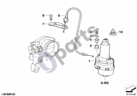 BMW 3 E36 droselio pavara ASC+T (E36 325I) – schema