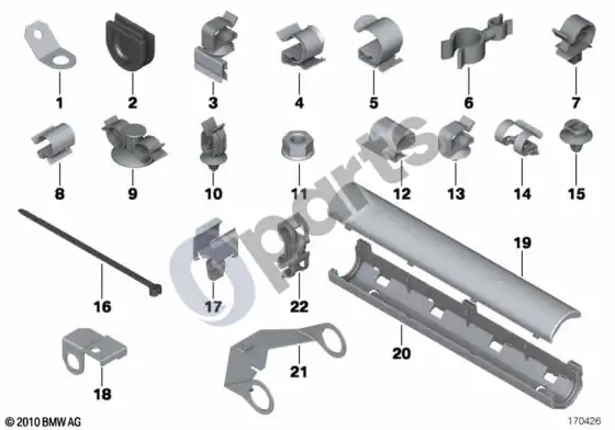 BMW 3 E36 kabelio laikiklis (E36 M3, E36 m33.2) – schema