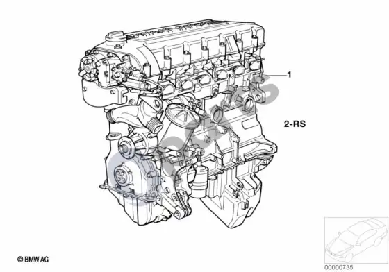 BMW 3 E36 jėgos agregatas (E36 M3) – schema