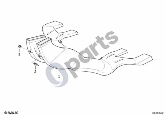BMW 3 E36 galinis šildytuvo kanalas – schema