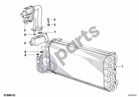 BMW 3 E36 garintuvas / išsiplėtimo vožtuvas – schema