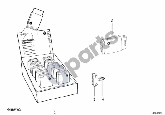 BMW 3 E36 įkraunamas rankinis žibintas – schema