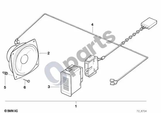 BMW 3 E36 laisvų rankų įranga – schema