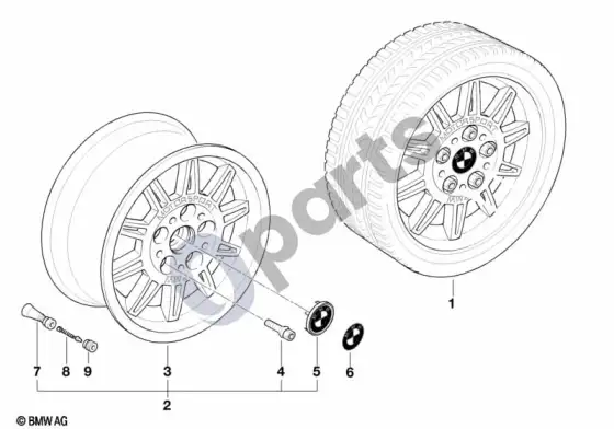 BMW 3 E36 m dvigubų stipinų (styl.22) – schema