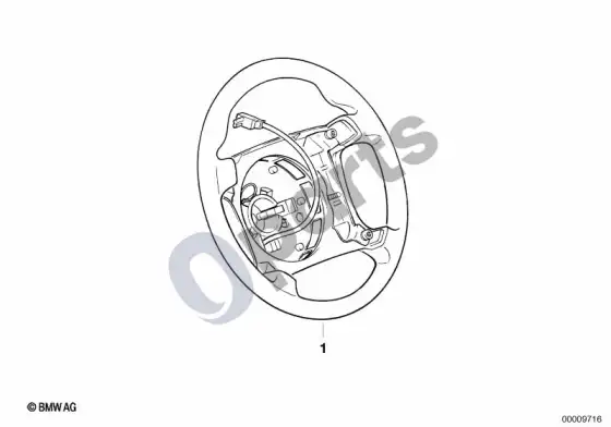 BMW 3 E36 m odos aptrauktas vairo ratlankis i; ... - 1996.09 – schema