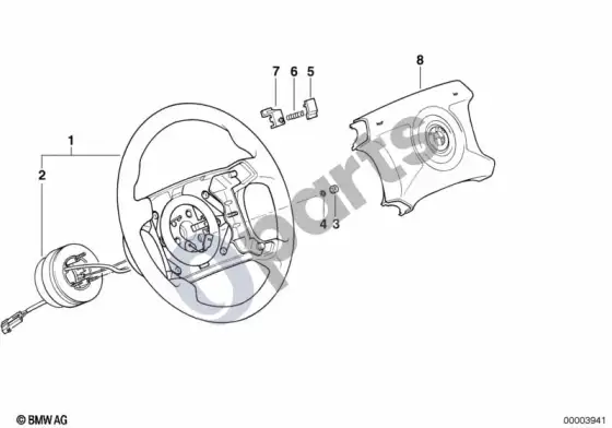 BMW 3 E36 m technic vairo oro pagalvė – schema