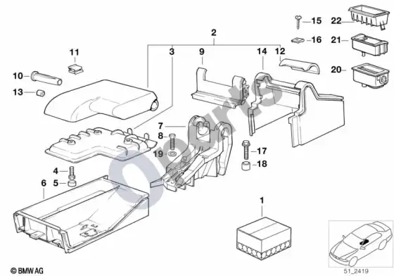 BMW 3 E36 priekinis porankis – schema