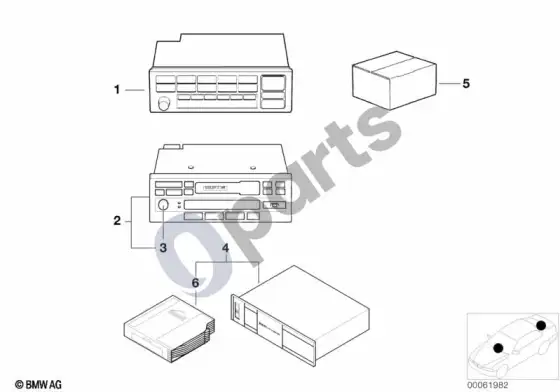 BMW 3 E36 radijas bavaria c business – schema