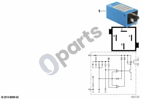 BMW 3 E36 relė, ventiliatoriaus įsijungimo uždelsimo – schema