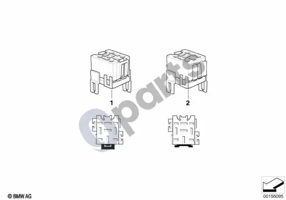 BMW 3 E36 relės cokolis – schema