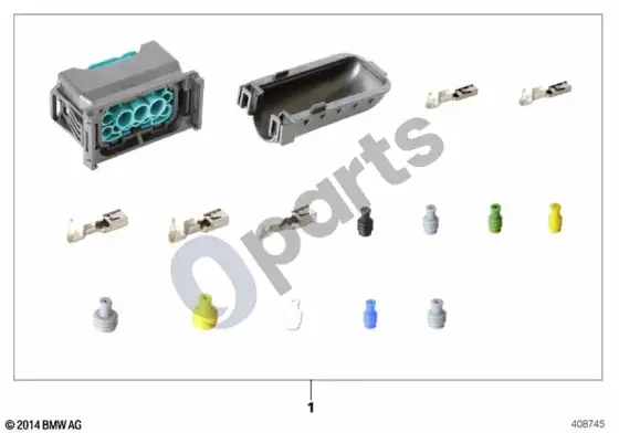 BMW 3 E36 remonto komplektas, lizdo korpusas, 12 kontaktų – schema