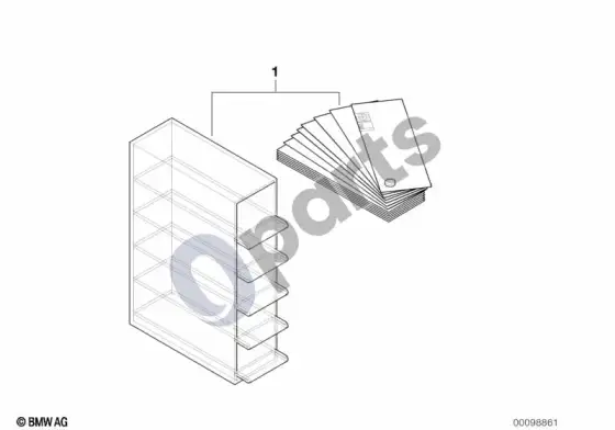 BMW 3 E36 spalvų pavyzdžių dėžutė – schema