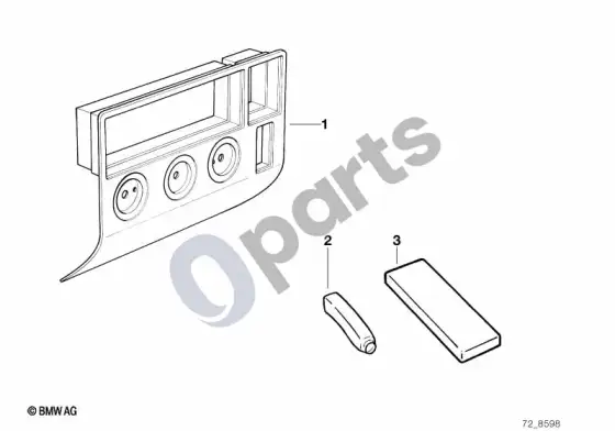 BMW 3 E36 tauriosios medienos apdaila – schema