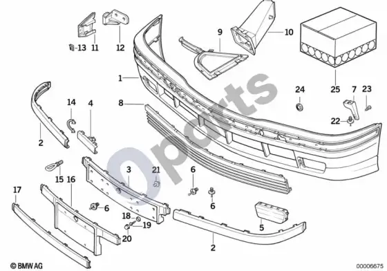 BMW 3 E36 trim panel, front; ... - 1996.09 – schema