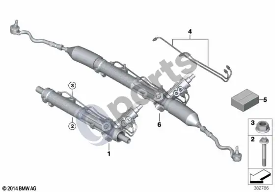 BMW 3 E36 vairo stiprintuvas – schema