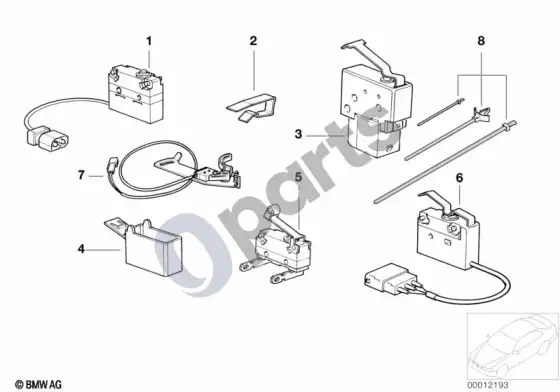BMW 3 E36 įvairūs mikrojungikliai – schema