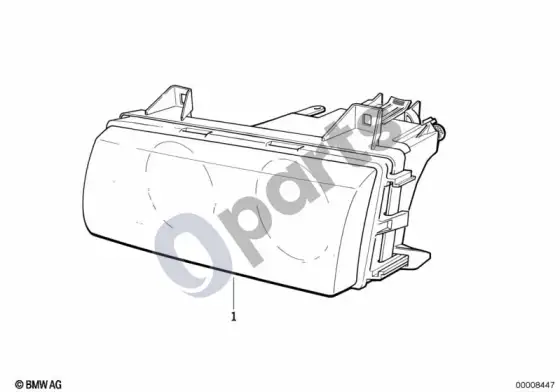 BMW 3 E36 žibintas – schema