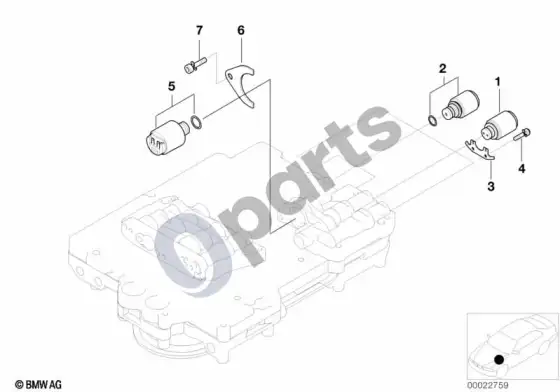 BMW 3 E46 A5S325Z slėgio reguliatorius / solenoidinis vožtuvas – schema