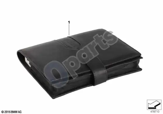 BMW 3 E46 aptarnavimo knygelės dėklas BMW; 2000.06 - ... – schema