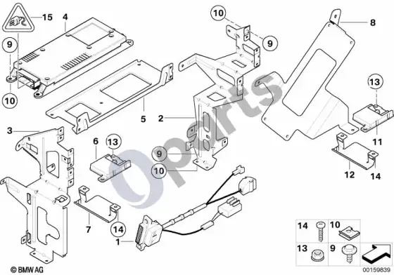 BMW 3 E46 atskiros dalys, SA 630, bagažinė – schema