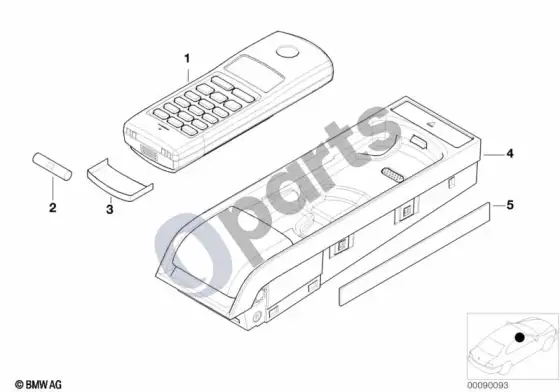 BMW 3 E46 atskiros dalys, SA 630, centrinė konsolė – schema