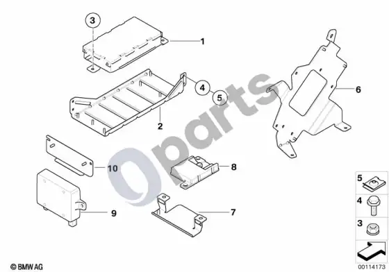 BMW 3 E46 atskiros dalys, SA 644, bagažinė – schema