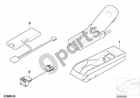 BMW 3 E46 atskiros dalys v-series, centrinė konsolė – schema