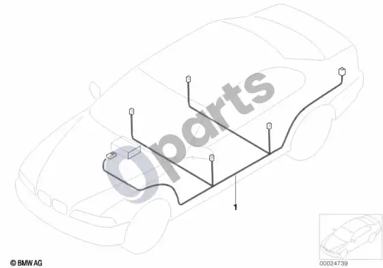 BMW 3 E46 audio laidų pynė; ... - 2000.06 – schema