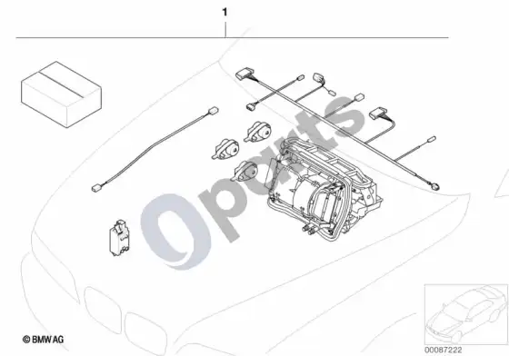 BMW 3 E46 automatinio oro kondicionavimo pertvarkymo komplektas – schema