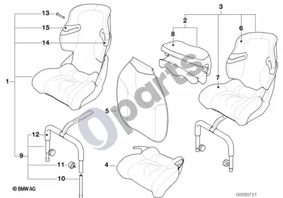 BMW 3 E46 BMW vaikiška kėdutė junior – schema