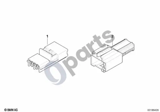 BMW 3 E46 įvairūs kištukai ir jungtys (E46 316CIM43) – schema