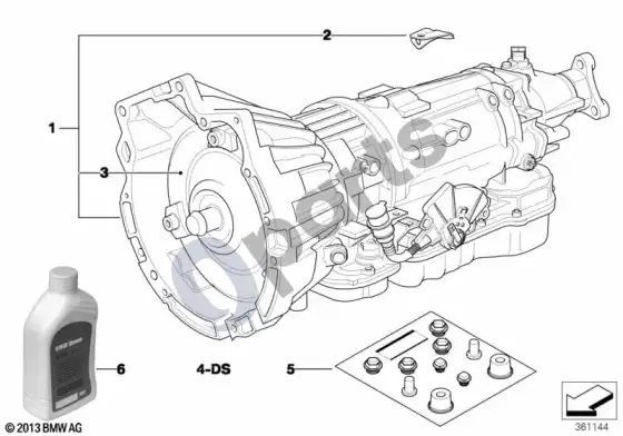 BMW 3 E46 automatinė pavarų dėžė A4S310R – schema