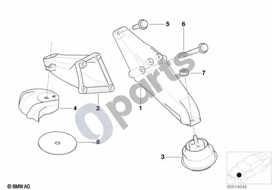 BMW 3 E46 variklio pakaba (E46 316i1.9, E46 318IM43, E46 316i1.6, E46 318CIM43, E46 316CIM43) – schema