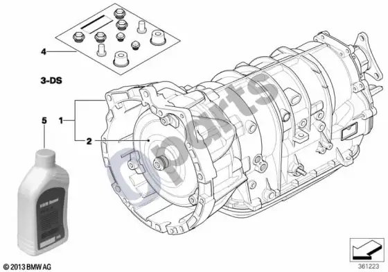 BMW 3 E46 automatinė pavarų dėžė A4S200R (E46 318CIM43) – schema