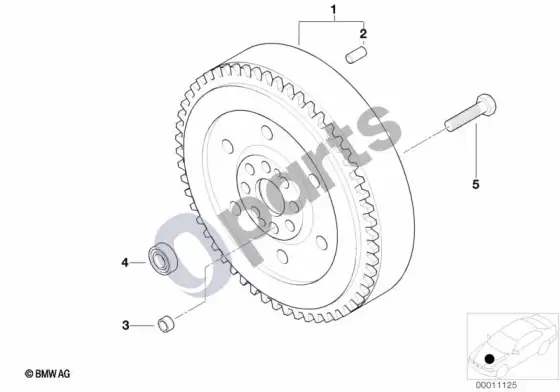 BMW 3 E46 smagratis / dvigubos masės smagratis (E46 318DM47) – schema
