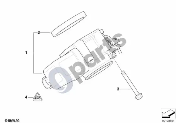 BMW 3 E46 droselio korpuso mazgas (E46 320IM52, E46 323I, E46 328I, E46 320CIM52, E46 323CI, E46 328CI) – schema