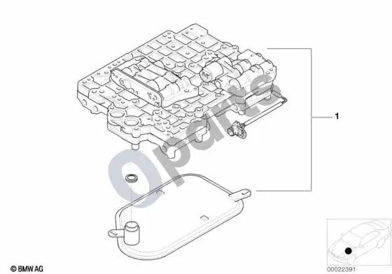 BMW 3 E46 A5S325Z valdymo blokas (E46 320IM54, E46 325I, E46 325TI, E46 320CIM54, E46 325CI, E46 320CIM52, E46 323CI, E46 320CI) – schema