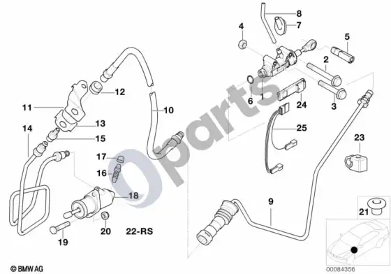 BMW 3 E46 sankabos valdymas (E46 M3) – schema