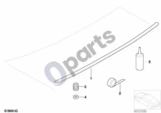 BMW 3 E46 galinis spoileris – schema